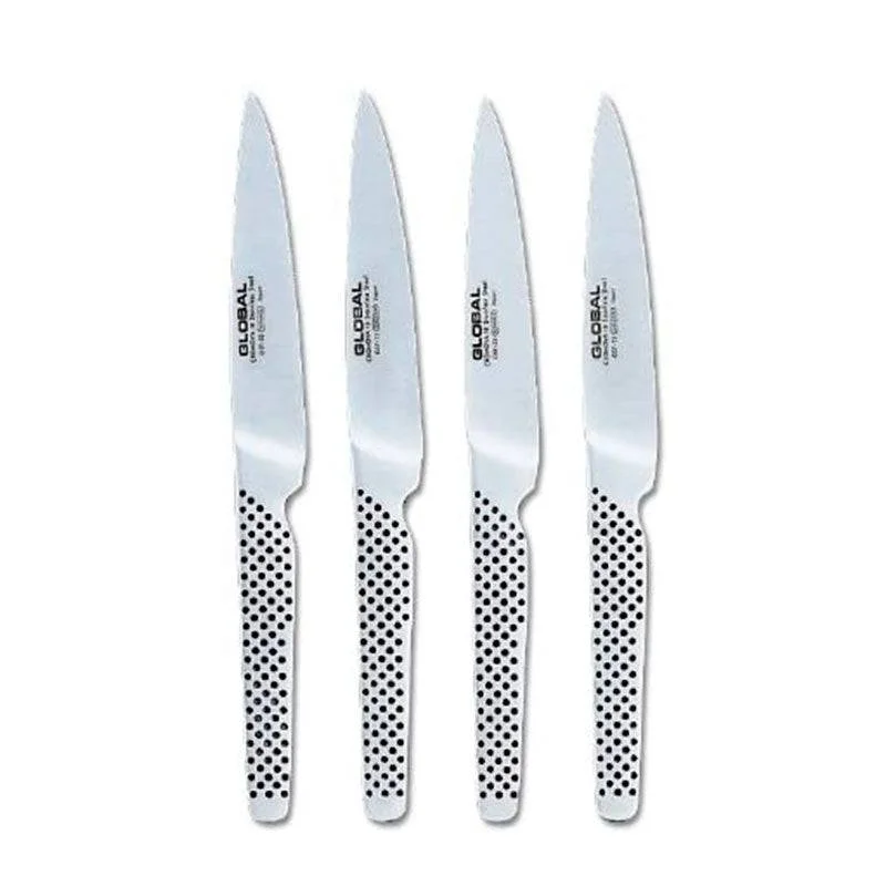 Global Classic Stainless Steel 4-Piece Steak Knife Set