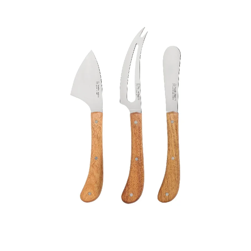 Stanley Rogers Pistol Grip Cheese 3 Piece Knife Set Acacia