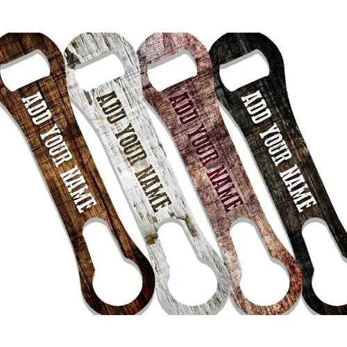 V-Rod® Bottle Opener - Customizable - Grunge Wood - Color Variations