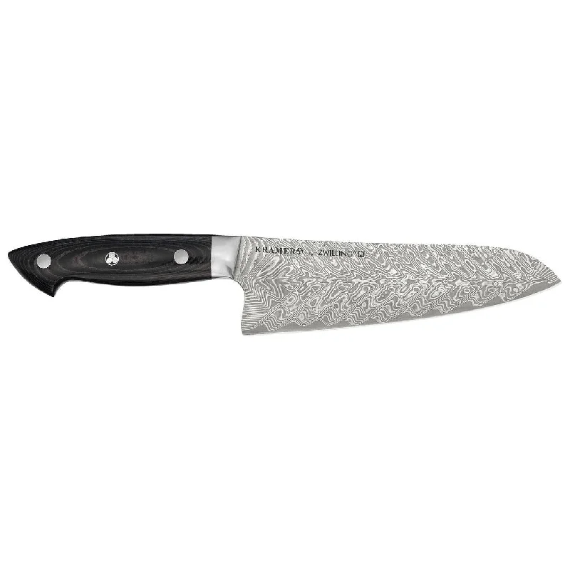 Zwilling Bob Kramer Euroline Damascus Collection SG2 Stainless Steel Santoku Knife, 7-Inches