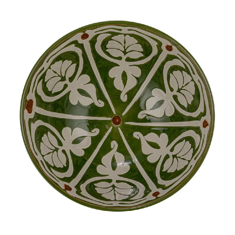 Green Ceramic Serving Bowl