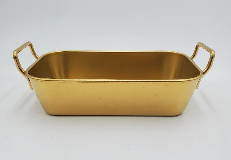 7.5"x4"x1.75" S/S RECTANGLE DISH-GOLD