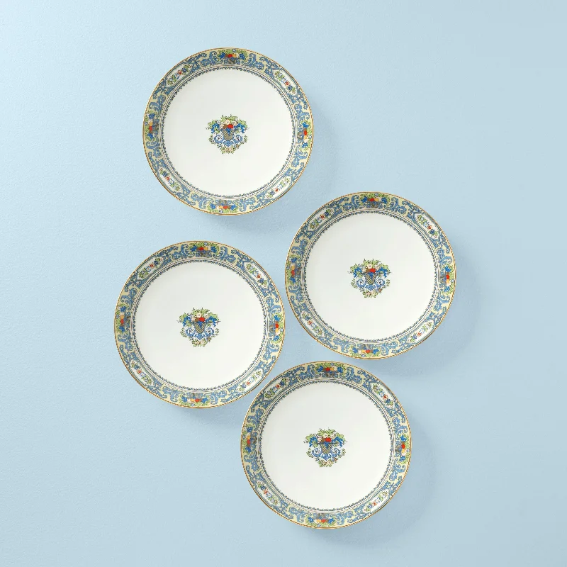 Autumn White Accent Plates, Set of 4