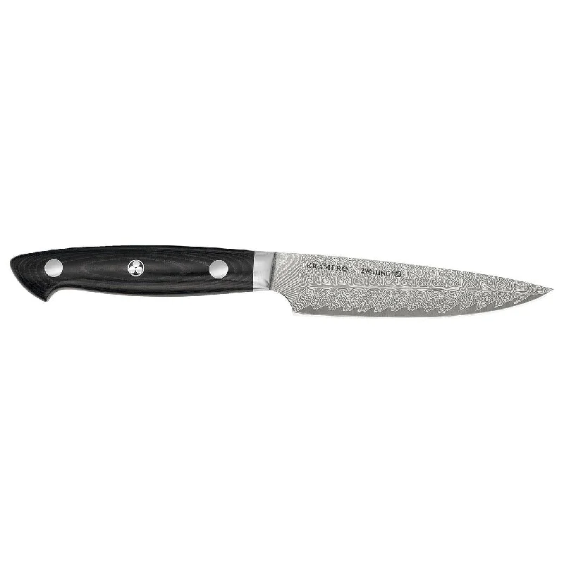 Zwilling Bob Kramer Euroline Damascus Collection SG2 Stainless Steel Utility Knife, 5-Inches